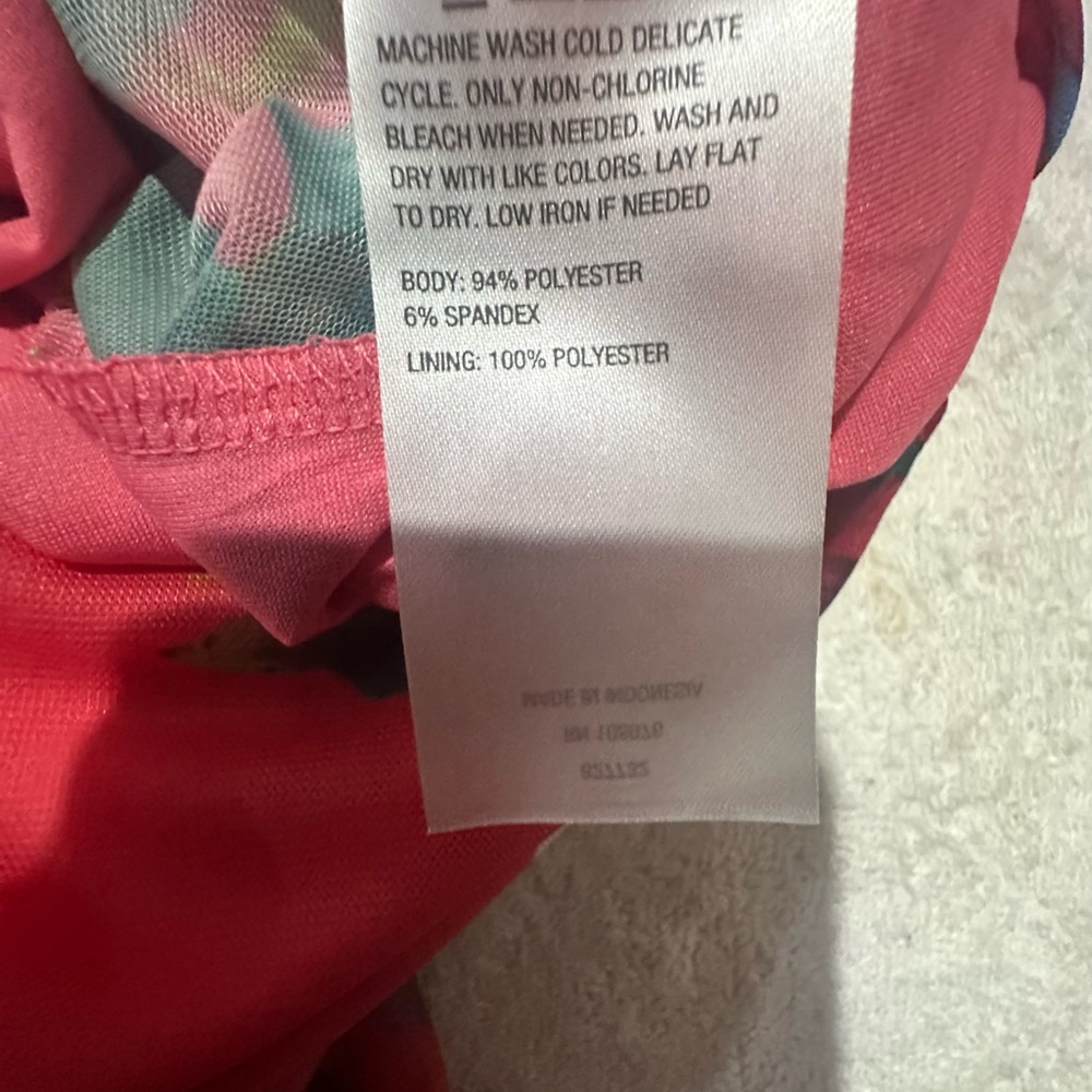 NWT SIZE S G by Giuliana Pink Floral Crop Top - Picture 6 of 6